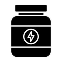 Protein Powder Glyph Icon vector