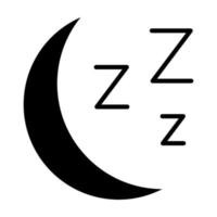 Sleep Glyph Icon vector