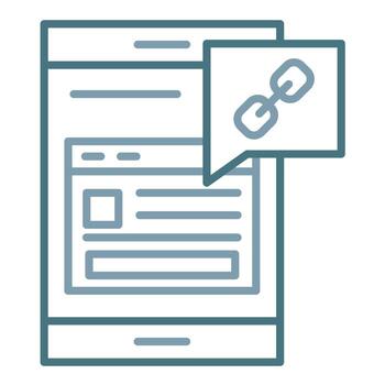 Link Line Two Color Icon vector