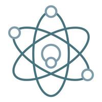 Atom Line Two Color Icon vector