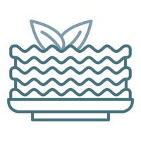 Lasagna Line Two Color Icon vector