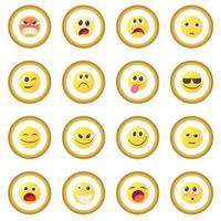 Emoticon icon circle vector