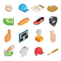 iconos isométricos 3d del fútbol americano vector