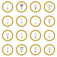 Light bulb icon circle vector