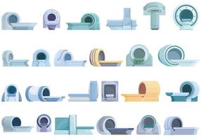 Magnetic resonance tomography icons set cartoon vector. Ct scan vector