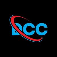 logotipo de CC. letra dc. diseño del logotipo de la letra dc. logotipo de las iniciales dcc vinculado con el círculo y el logotipo del monograma en mayúsculas. tipografía dcc para tecnología, negocios y marca inmobiliaria. vector