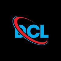 logotipo de DCL. letra dcl. diseño del logotipo de la letra dcl. logotipo de las iniciales dcl vinculado con un círculo y un logotipo de monograma en mayúsculas. tipografía dcl para tecnología, negocios y marca inmobiliaria. vector