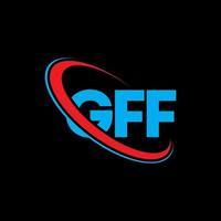 logotipo de gff. carta gff. diseño del logotipo de la letra gff. logotipo de iniciales gff vinculado con círculo y logotipo de monograma en mayúsculas. tipografía gff para tecnología, negocios y marca inmobiliaria. vector