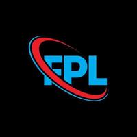 logotipo de la fpl. carta fpl. diseño del logotipo de la letra fpl. logotipo de iniciales fpl vinculado con círculo y logotipo de monograma en mayúsculas. tipografía fpl para tecnología, negocios y marca inmobiliaria. vector