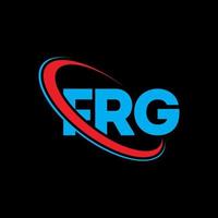 logotipo de frg. letra fr. diseño del logotipo de la letra frg. logotipo de iniciales frg vinculado con círculo y logotipo de monograma en mayúsculas. tipografía frg para tecnología, negocios y marca inmobiliaria. vector