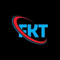 logotipo de fkt. carta fkt. diseño del logotipo de la letra fkt. Logotipo de fkt iniciales vinculado con círculo y logotipo de monograma en mayúsculas. tipografía fkt para tecnología, negocios y marca inmobiliaria. vector