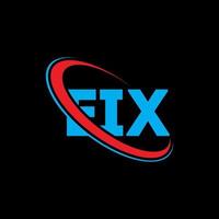 EIX logo. EIX letter. EIX letter logo design. Initials EIX logo linked with circle and uppercase monogram logo. EIX typography for technology, business and real estate brand. vector