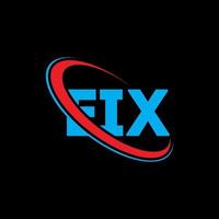 logotipo de eix. eix carta. diseño del logotipo de la letra eix. logotipo de las iniciales eix vinculado con el círculo y el logotipo del monograma en mayúsculas. Tipografía eix para tecnología, negocios y marca inmobiliaria. vector