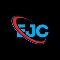 logotipo de ej. carta ejc. diseño del logotipo de la letra ejc. logotipo de ejc iniciales vinculado con círculo y logotipo de monograma en mayúsculas. Tipografía ejc para tecnología, negocios y marca inmobiliaria. vector