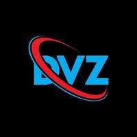 logotipo de dvz. letra dvz. diseño del logotipo de la letra dvz. logotipo de iniciales dvz vinculado con círculo y logotipo de monograma en mayúsculas. tipografía dvz para tecnología, negocios y marca inmobiliaria. vector