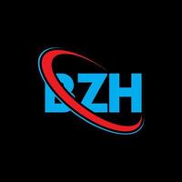 logotipo de bz. letra bzh. diseño del logotipo de la letra bzh. logotipo de las iniciales bzh vinculado con un círculo y un logotipo de monograma en mayúsculas. tipografía bzh para tecnología, negocios y marca inmobiliaria. vector