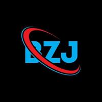 logotipo de bzj. letra bzj. diseño del logotipo de la letra bzj. logotipo de bzj iniciales vinculado con círculo y logotipo de monograma en mayúsculas. tipografía bzj para tecnología, negocios y marca inmobiliaria. vector