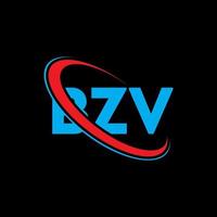 logotipo de bzv. letra bzv. diseño del logotipo de la letra bzv. logotipo bzv de iniciales vinculado con círculo y logotipo de monograma en mayúsculas. tipografía bzv para tecnología, negocios y marca inmobiliaria. vector