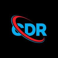 CDR logo. CDR letter. CDR letter logo design. Initials CDR logo linked with circle and uppercase monogram logo. CDR typography for technology, business and real estate brand. vector