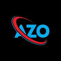 logotipo azo. letra azó. diseño de logotipo de letra azo. logotipo de iniciales azo vinculado con círculo y logotipo de monograma en mayúsculas. tipografía azo para tecnología, negocios y marca inmobiliaria. vector