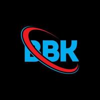 logotipo de bbk. letra bbk diseño del logotipo de la letra bbk. Logotipo de iniciales bbk vinculado con círculo y logotipo de monograma en mayúsculas. tipografía bbk para tecnología, negocios y marca inmobiliaria. vector