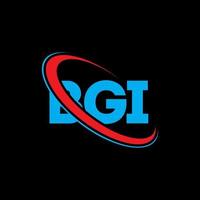 BGI logo. BGI letter. BGI letter logo design. Initials BGI logo linked with circle and uppercase monogram logo. BGI typography for technology, business and real estate brand. vector
