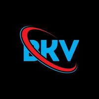 logotipo de bkv. letra bkv. diseño del logotipo de la letra bkv. logotipo de bkv de iniciales vinculado con círculo y logotipo de monograma en mayúsculas. tipografía bkv para tecnología, negocios y marca inmobiliaria. vector