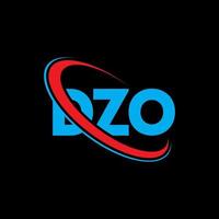 logotipo de dzo. letra dzo. diseño del logotipo de la letra dzo. logotipo de iniciales dzo vinculado con círculo y logotipo de monograma en mayúsculas. tipografía dzo para tecnología, negocios y marca inmobiliaria. vector