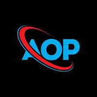 AOP logo. AOP letter. AOP letter logo design. Initials AOP logo linked with circle and uppercase monogram logo. AOP typography for technology, business and real estate brand. vector