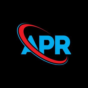 APR logo. APR letter. APR letter logo design. Initials APR logo linked with circle and uppercase monogram logo. APR typography for technology, business and real estate brand. vector