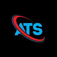 ATS logo. ATS letter. ATS letter logo design. Initials ATS logo linked with circle and uppercase monogram logo. ATS typography for technology, business and real estate brand. vector