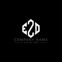 EZD letter logo design with polygon shape. EZD polygon and cube shape logo design. EZD hexagon vector logo template white and black colors. EZD monogram, business and real estate logo.