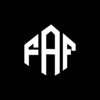 diseño de logotipo de letra faf con forma de polígono. faf polígono y diseño de logotipo en forma de cubo. faf hexágono vector logo plantilla colores blanco y negro. monograma faf, logotipo comercial e inmobiliario.