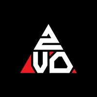 Diseño de logotipo de letra triangular zvo con forma de triángulo. monograma de diseño del logotipo del triángulo zvo. plantilla de logotipo de vector de triángulo zvo con color rojo. logotipo triangular zvo logotipo simple, elegante y lujoso.