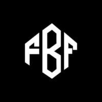 FBF letter logo design with polygon shape. FBF polygon and cube shape logo design. FBF hexagon vector logo template white and black colors. FBF monogram, business and real estate logo.