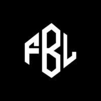 FBL letter logo design with polygon shape. FBL polygon and cube shape logo design. FBL hexagon vector logo template white and black colors. FBL monogram, business and real estate logo.