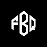 FBQ letter logo design with polygon shape. FBQ polygon and cube shape logo design. FBQ hexagon vector logo template white and black colors. FBQ monogram, business and real estate logo.