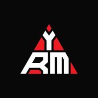 yrm diseño de logotipo de letra triangular con forma de triángulo. monograma de diseño de logotipo de triángulo yrm. plantilla de logotipo de vector de triángulo yrm con color rojo. logotipo triangular yrm logotipo simple, elegante y lujoso.