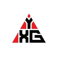 diseño de logotipo de letra triangular yxg con forma de triángulo. monograma de diseño de logotipo de triángulo yxg. Plantilla de logotipo de vector de triángulo yxg con color rojo. logotipo triangular yxg logotipo simple, elegante y lujoso.