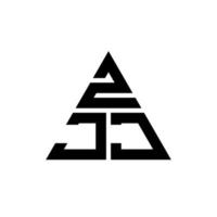 diseño de logotipo de letra triangular zjj con forma de triángulo. monograma de diseño del logotipo del triángulo zjj. plantilla de logotipo de vector de triángulo zjj con color rojo. logotipo triangular zjj logotipo simple, elegante y lujoso.