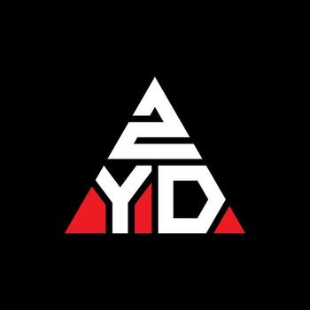 diseño de logotipo de letra de triángulo zyd con forma de triángulo. monograma de diseño del logotipo del triángulo zyd. plantilla de logotipo de vector de triángulo zyd con color rojo. logotipo triangular zyd logotipo simple, elegante y lujoso.