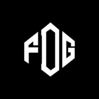 diseño de logotipo de letra fdg con forma de polígono. diseño de logotipo en forma de cubo y polígono fdg. Plantilla de logotipo vectorial hexagonal fdg colores blanco y negro. monograma fdg, logotipo comercial e inmobiliario. vector