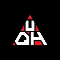 diseño de logotipo de letra triangular uqh con forma de triángulo. monograma de diseño del logotipo del triángulo uqh. plantilla de logotipo de vector de triángulo uqh con color rojo. logotipo triangular uqh logotipo simple, elegante y lujoso.