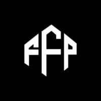 FFP letter logo design with polygon shape. FFP polygon and cube shape logo design. FFP hexagon vector logo template white and black colors. FFP monogram, business and real estate logo.