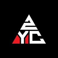 ZYC triangle letter logo design with triangle shape. ZYC triangle logo design monogram. ZYC triangle vector logo template with red color. ZYC triangular logo Simple, Elegant, and Luxurious Logo.
