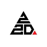 Diseño de logotipo de letra triangular zzd con forma de triángulo. monograma de diseño del logotipo del triángulo zzd. plantilla de logotipo de vector de triángulo zzd con color rojo. logotipo triangular zzd logotipo simple, elegante y lujoso.