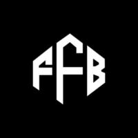 FFB letter logo design with polygon shape. FFB polygon and cube shape logo design. FFB hexagon vector logo template white and black colors. FFB monogram, business and real estate logo.