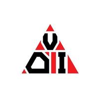 diseño de logotipo de letra de triángulo voi con forma de triángulo. monograma de diseño de logotipo de triángulo voi. plantilla de logotipo de vector de triángulo voi con color rojo. logotipo triangular voi logotipo simple, elegante y lujoso.