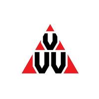 Diseño de logotipo de letra triangular vvv con forma de triángulo. monograma de diseño de logotipo de triángulo vvv. plantilla de logotipo de vector de triángulo vvv con color rojo. logotipo triangular vvv logotipo simple, elegante y lujoso.