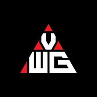 diseño de logotipo de letra triangular vwg con forma de triángulo. monograma de diseño del logotipo del triángulo vwg. plantilla de logotipo de vector de triángulo vwg con color rojo. logotipo triangular vwg logotipo simple, elegante y lujoso.